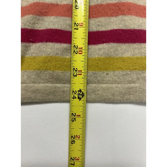 Pure Collection 100% Cashmere Womens Cardigan Size 6 Striped Sweater - Picture 3 of 9